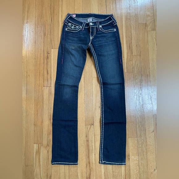 Rare Women's True Religion Super T Straight Leg Jeans - Picture 1 of 11